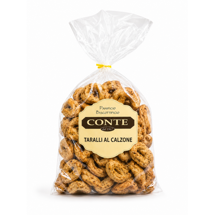 Taralli al Calzone Pugliesi Artigianali - Gusto Agrodolce con Cipolla e Uvetta