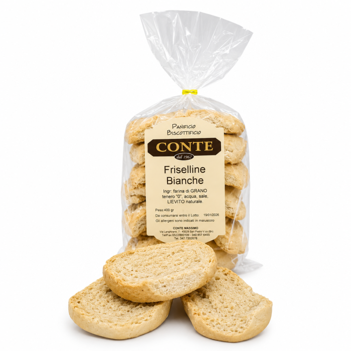 Friselline Bianche Artigianali Salentine - Ideali per Aperitivi - 400g