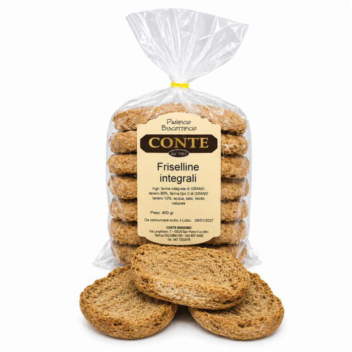 Friselline Integrali Artigianali Salentine - Ricche di Fibre - 400g